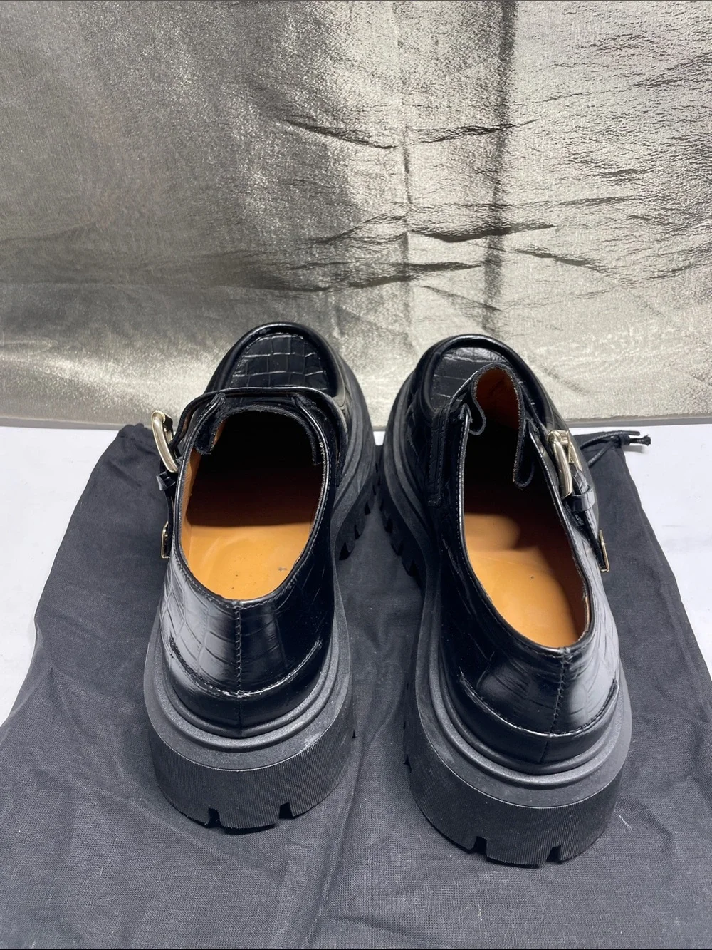 Ferbie Buckled Platform Flats